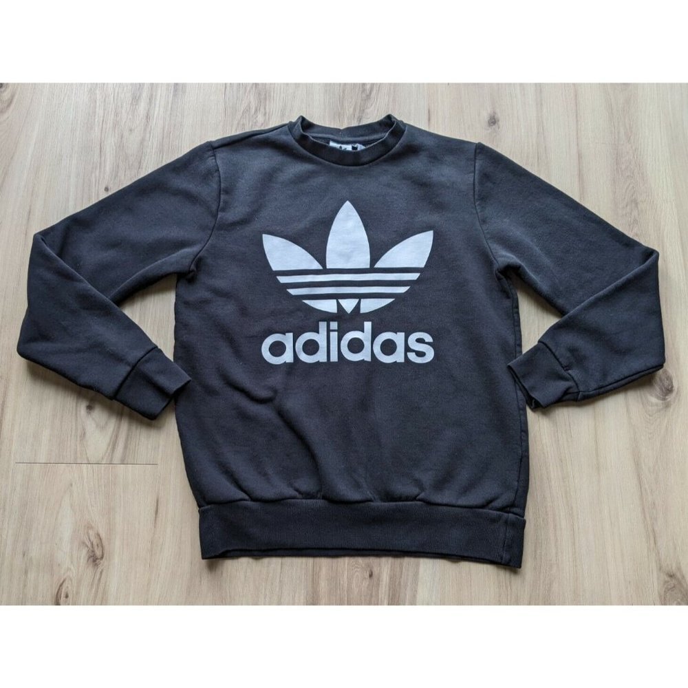 adidas Originals Trefoil Black Sweatshirt Youth Large 13-14